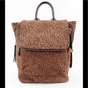 Violet Ray Leopard Backpack (Buckle )